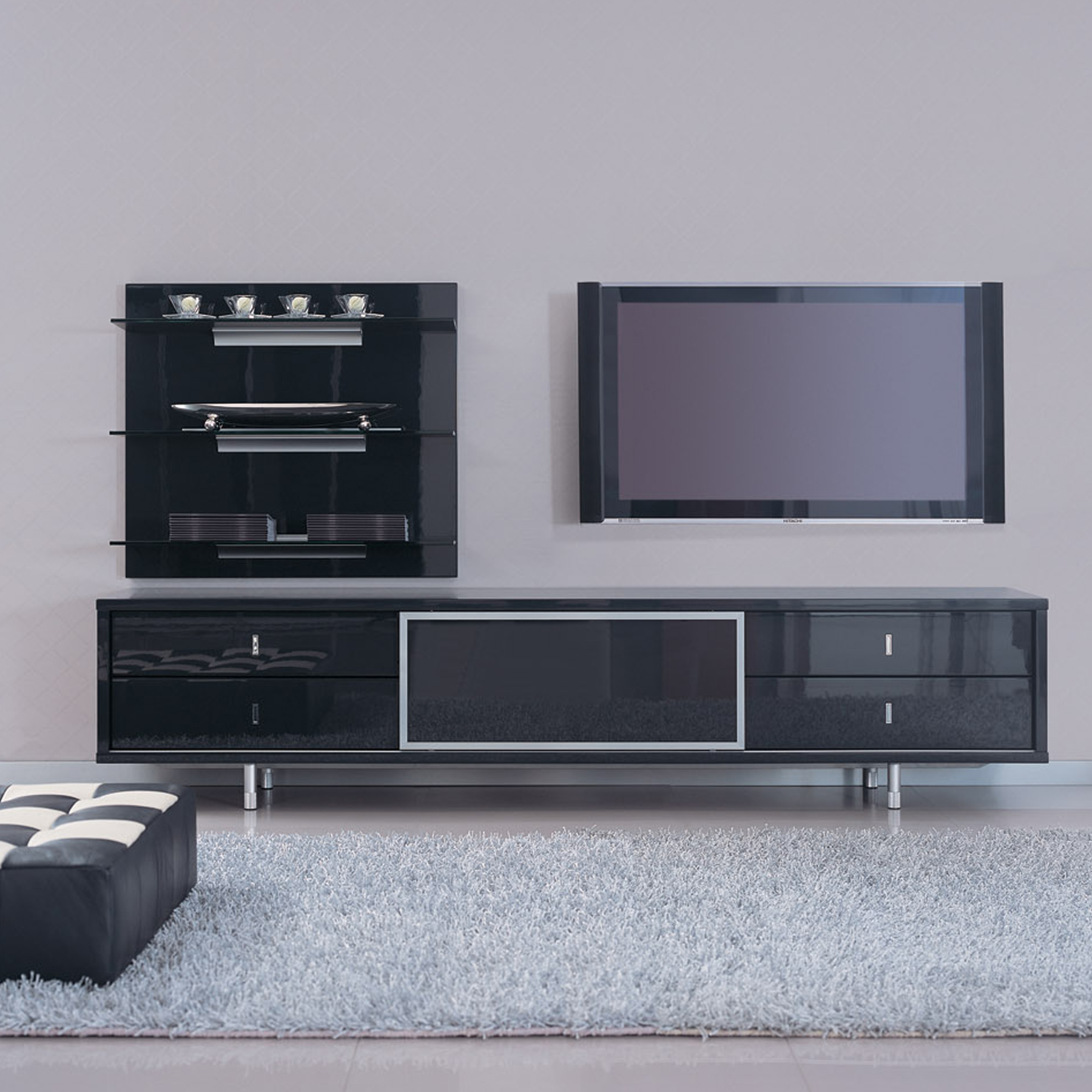 PRIMA 2.4 TV UNIT DARK GREY - Beyond Furniture