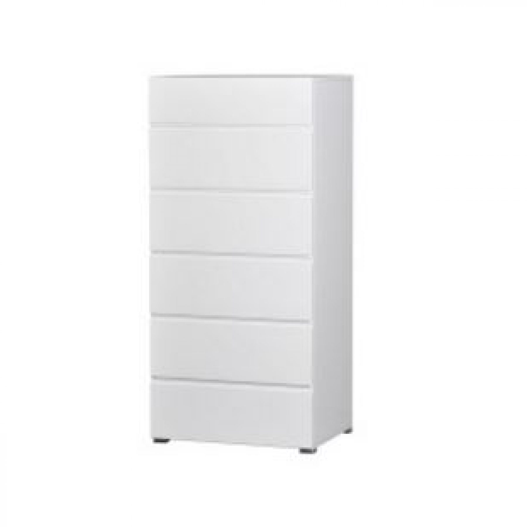 Cassetti W600xh1300 6 Drawer Tallboy Glossy White