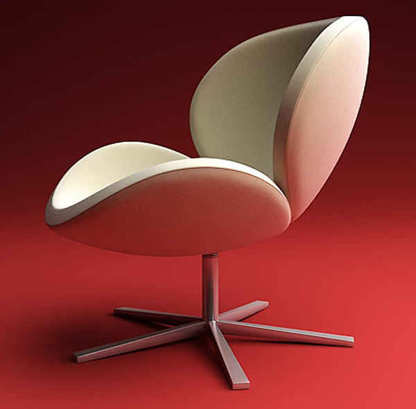 Schelly white modern armchair