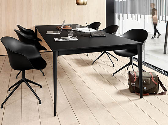 Torino modern black dining table