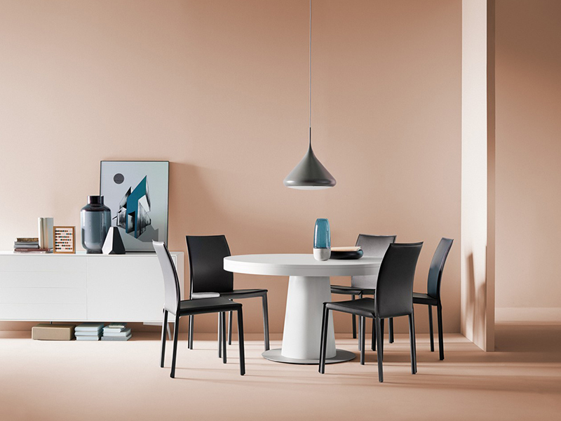 Granada - white designer round dining table
