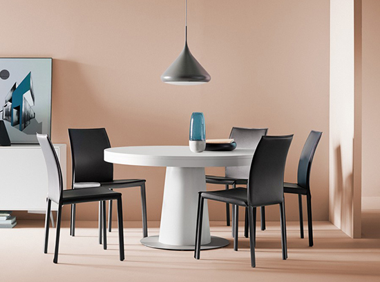 Granada - white round extendable dining table Sydney