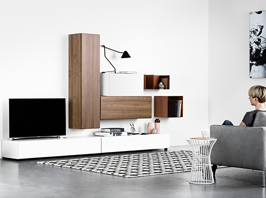 Lugano Designer TV Unit - Walnut