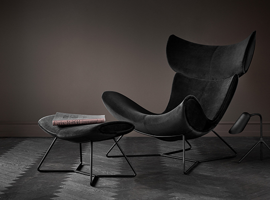 Imola Black Velvet Armchair