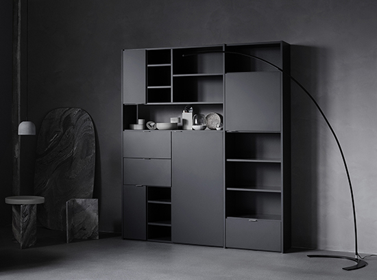 Copenhagen All Black Bookcase