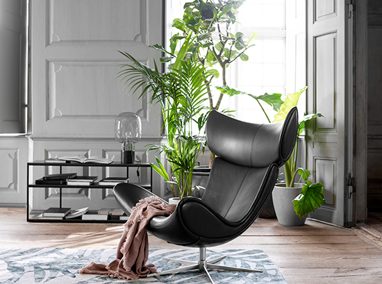 Imola Black Leather Armchair Sydney