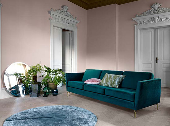 Osaka Velvet Teal Sofa