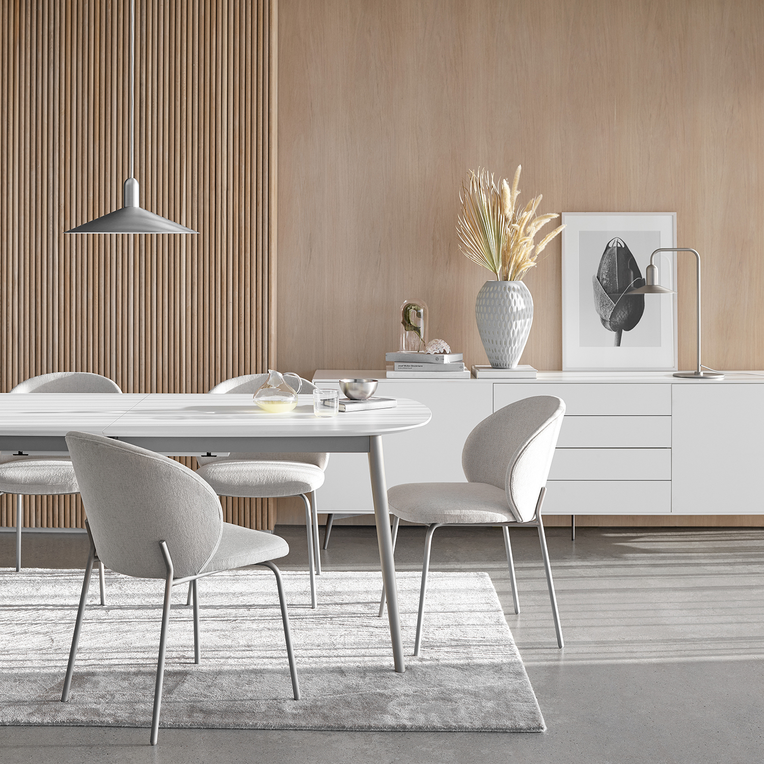 kingston dining table in white
